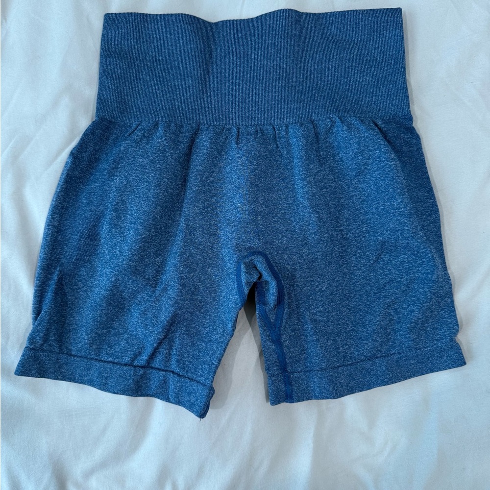 Blue Women's High-Waisted Shorts